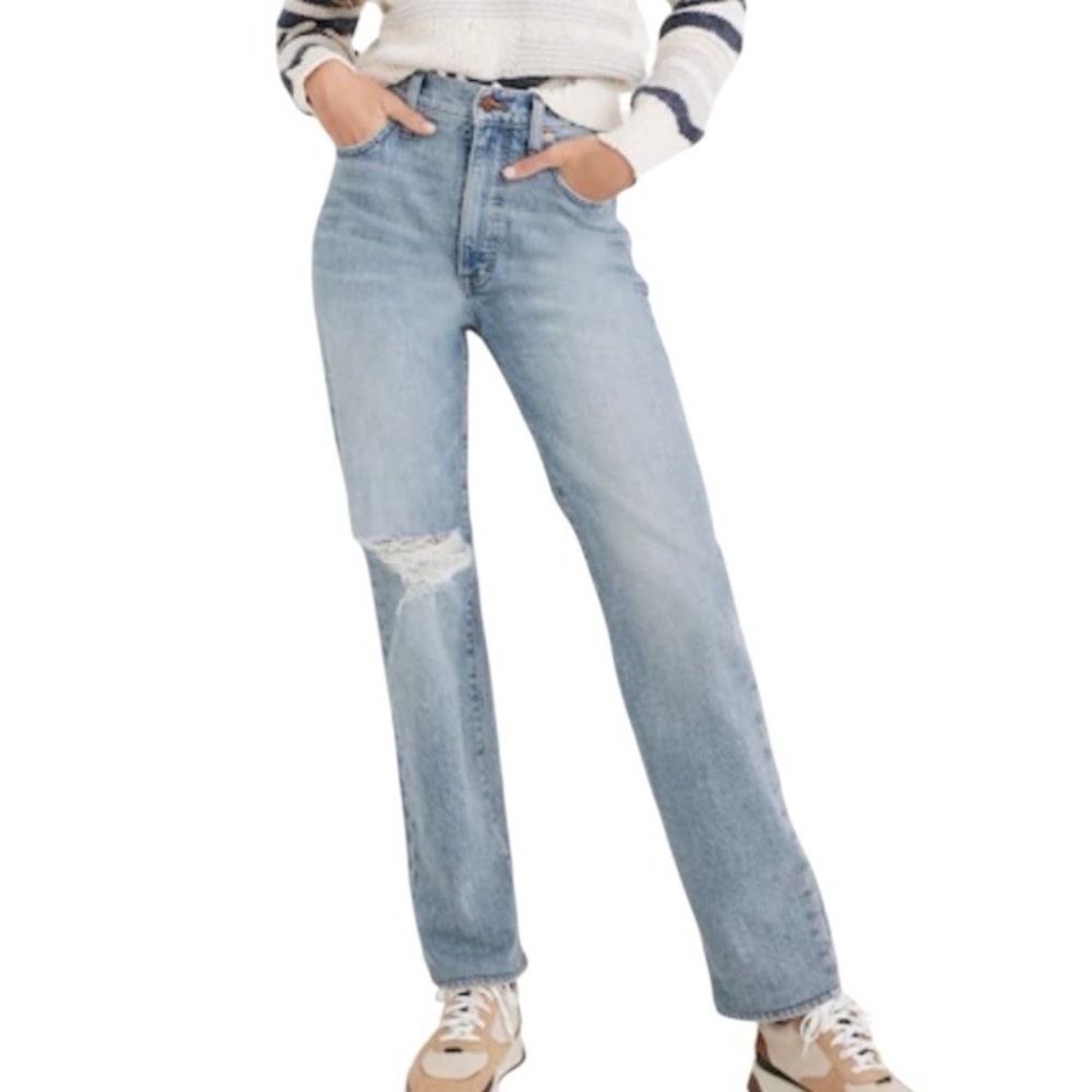 MADEWELL Mid-Rise Classic Straight Jeans Women's Size W24 x L26  Light Blue EUC